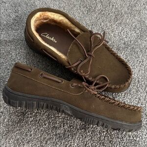 Clarks Dark Brown Moccasin Shoes